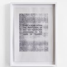 Kendell Geers, "After Hans Arp" (1994) by Hans Arp
